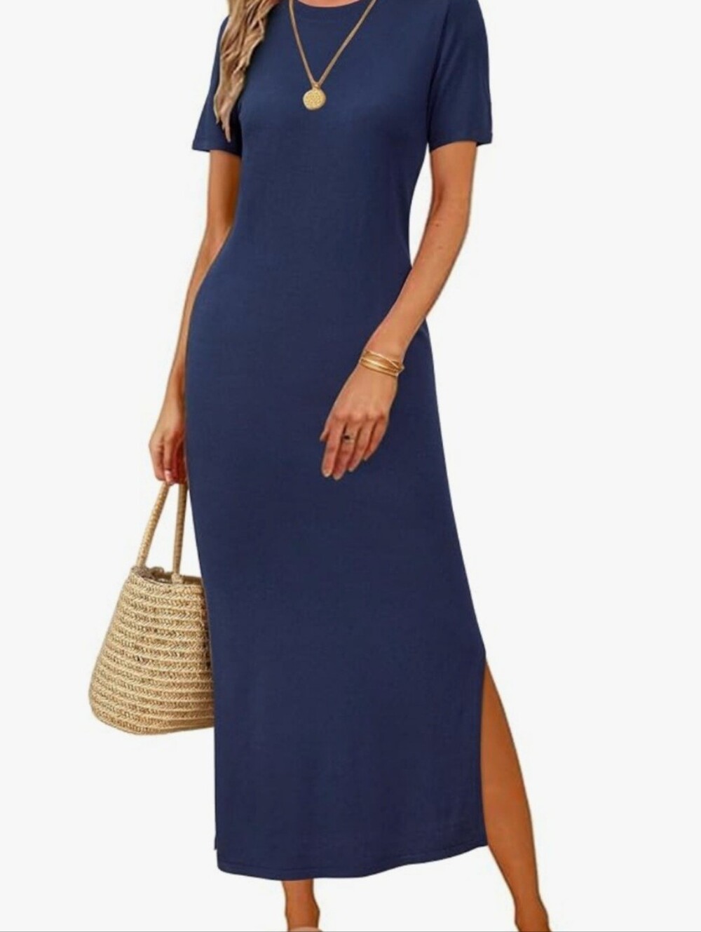 Arach & Ecloz Navy Blue Maxi Dress Size Medium